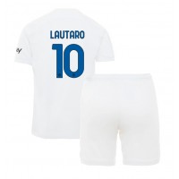 Inter Milan Lautaro Martinez #10 Vonkajší Detský futbalový dres 2023-24 Krátky Rukáv (+ trenírky)